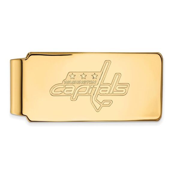 14k Yellow Gold NHL Washington Capitals Money Clip - Picture 1 of 3